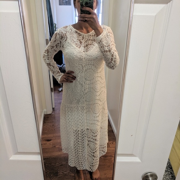 Zara Dresses Zara Asymmetrical Boho Lace Wedding Dressnew Poshmark